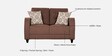 Ashford Fabric 2 Seater Sofa in Brown Colour