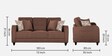 Ashford Fabric 3 Seater Sofa in Brown Colour Ashford Fabric 3 Seater Sofa in Brown Colour