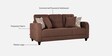 Ashford Fabric 3 Seater Sofa in Brown Colour Ashford Fabric 3 Seater Sofa in Brown Colour