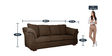 Ashley 3 Seater Sofa In Brown Colour