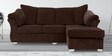 Ashley LHS 2 Seater Sofa with Lounger in Brown Colour