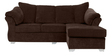 Ashley LHS 2 Seater Sofa with Lounger in Brown Colour