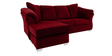 Ashley RHS 2 Seater Sofa with Lounger in Red Colour
