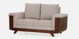 Ashoka 2 Seater Sofa In Brown Finish