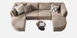 Aspen Retreat Deep Seating Sectional Sofa In Beige Color
