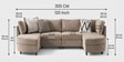 Aspen Retreat Deep Seating Sectional Sofa In Beige Color