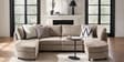 Aspen Retreat Deep Seating Sectional Sofa In Beige Color