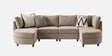 Aspen Retreat Deep Seating Sectional Sofa In Beige Color