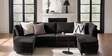 Aspen Retreat Deep Seating Sectional Sofa In Black Color