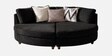 Aspen Retreat Deep Seating Sectional Sofa In Black Color