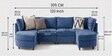 Aspen Retreat Deep Seating Sectional Sofa In Blue Color
