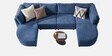 Aspen Retreat Deep Seating Sectional Sofa In Blue Color