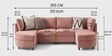 Aspen Retreat Deep Seating Sectional Sofa In Blush Pink Color