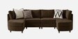 Aspen Retreat Deep Seating Sectional Sofa In Dark Brown Color