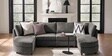Aspen Retreat Deep Seating Sectional Sofa In Dark Grey Color