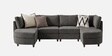 Aspen Retreat Deep Seating Sectional Sofa In Dark Grey Color