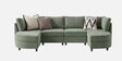 Aspen Retreat Deep Seating Sectional Sofa In Frosty Green Color