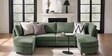 Aspen Retreat Deep Seating Sectional Sofa In Frosty Green Color