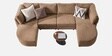 Aspen Retreat Deep Seating Sectional Sofa In Light Brown Color