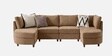 Aspen Retreat Deep Seating Sectional Sofa In Light Brown Color