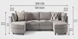 Aspen Retreat Deep Seating Sectional Sofa In Light Grey Color