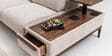 Aston Fabric Sofa with Functional Headrest and ModuleIn Beige Colour