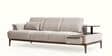 Aston Fabric Sofa with Functional Headrest and ModuleIn Beige Colour