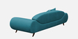 Astonishing Fabric 3 Seater Sofa in Cadet Blue Colour