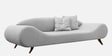 Astonishing Fabric 3 Seater Sofa in Shiny Light Grey Colour