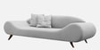 Astonishing Fabric 3 Seater Sofa in Shiny Light Grey Colour