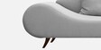 Astonishing Fabric 3 Seater Sofa in Shiny Light Grey Colour