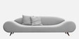 Astonishing Fabric 3 Seater Sofa in Shiny Light Grey Colour