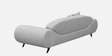 Astonishing Fabric 3 Seater Sofa in Shiny Light Grey Colour