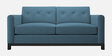 Asuka Fabric 3 Seater Sofa In Light Blue Colour