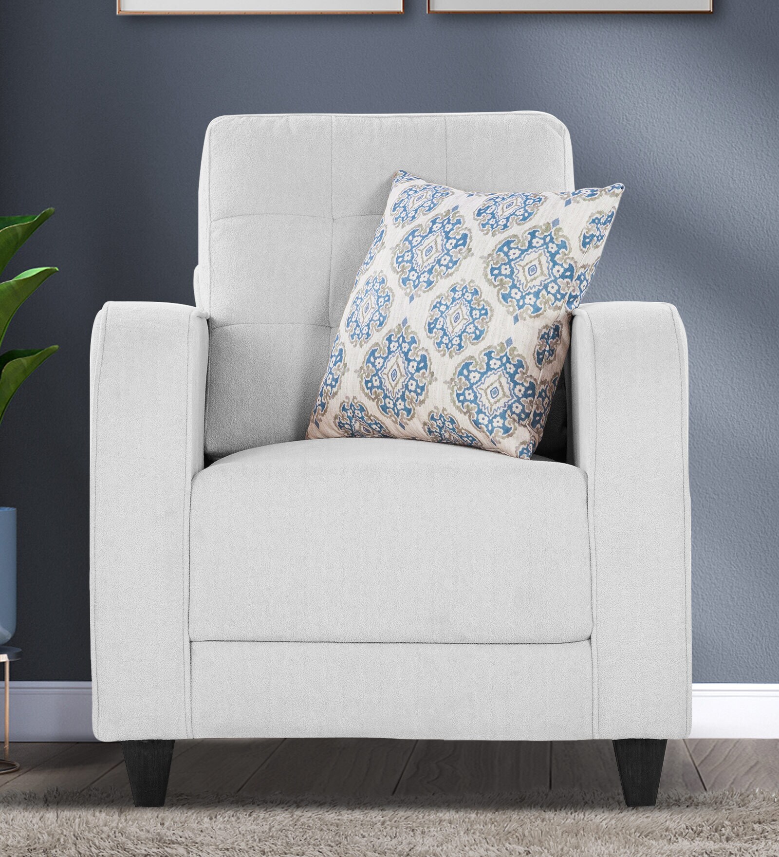 Ashford Fabric 1 Seater Sofa in Light Grey Colour Ashford Fabric 1 Seater Sofa in Light Grey Colour