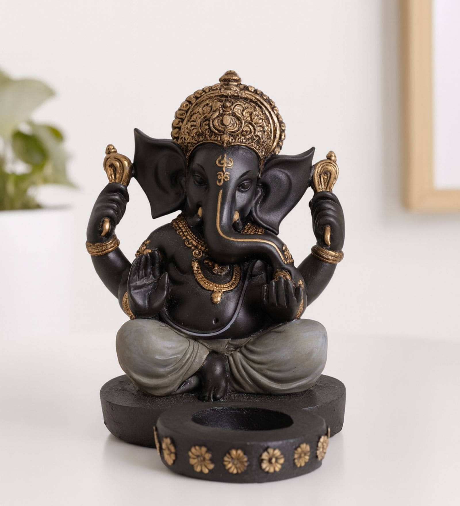 Ganesha Figurine with T-Light Holder
