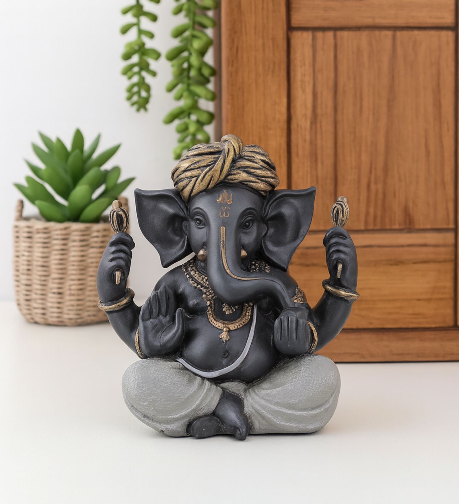 Pheta Blessing Ganesha Decorative Showpiece