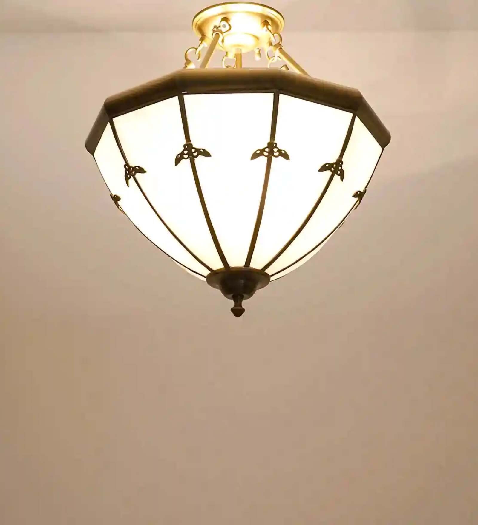 Asmara Glass And Brass Pendant Light