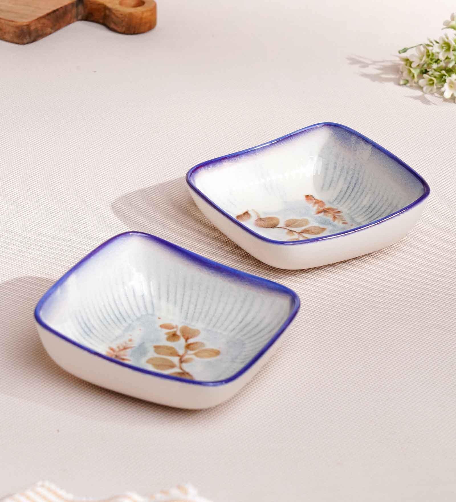 Aspen Blue Collection Square Bowl 14cm Set of 2