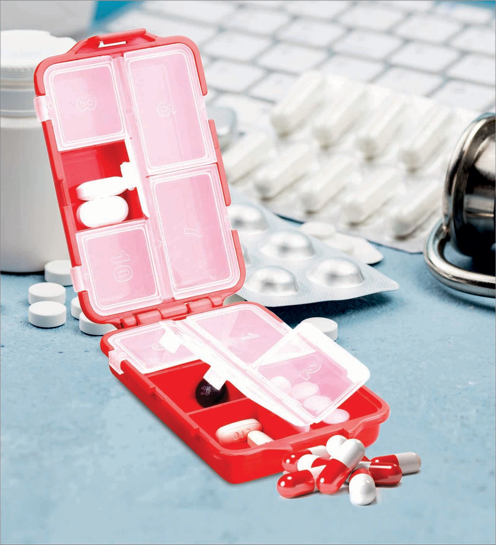 Assorted  Plastic  Pills Box