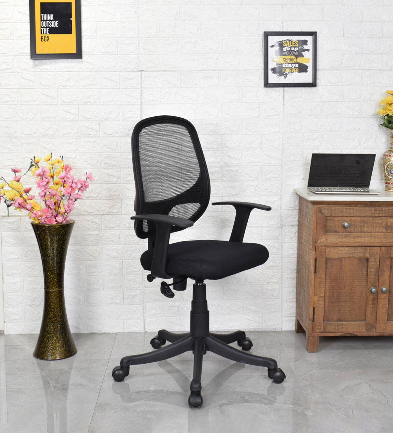 Buy Astarte Breathable Mesh Ergonomic Chair in Black Colour at 54% OFF ...