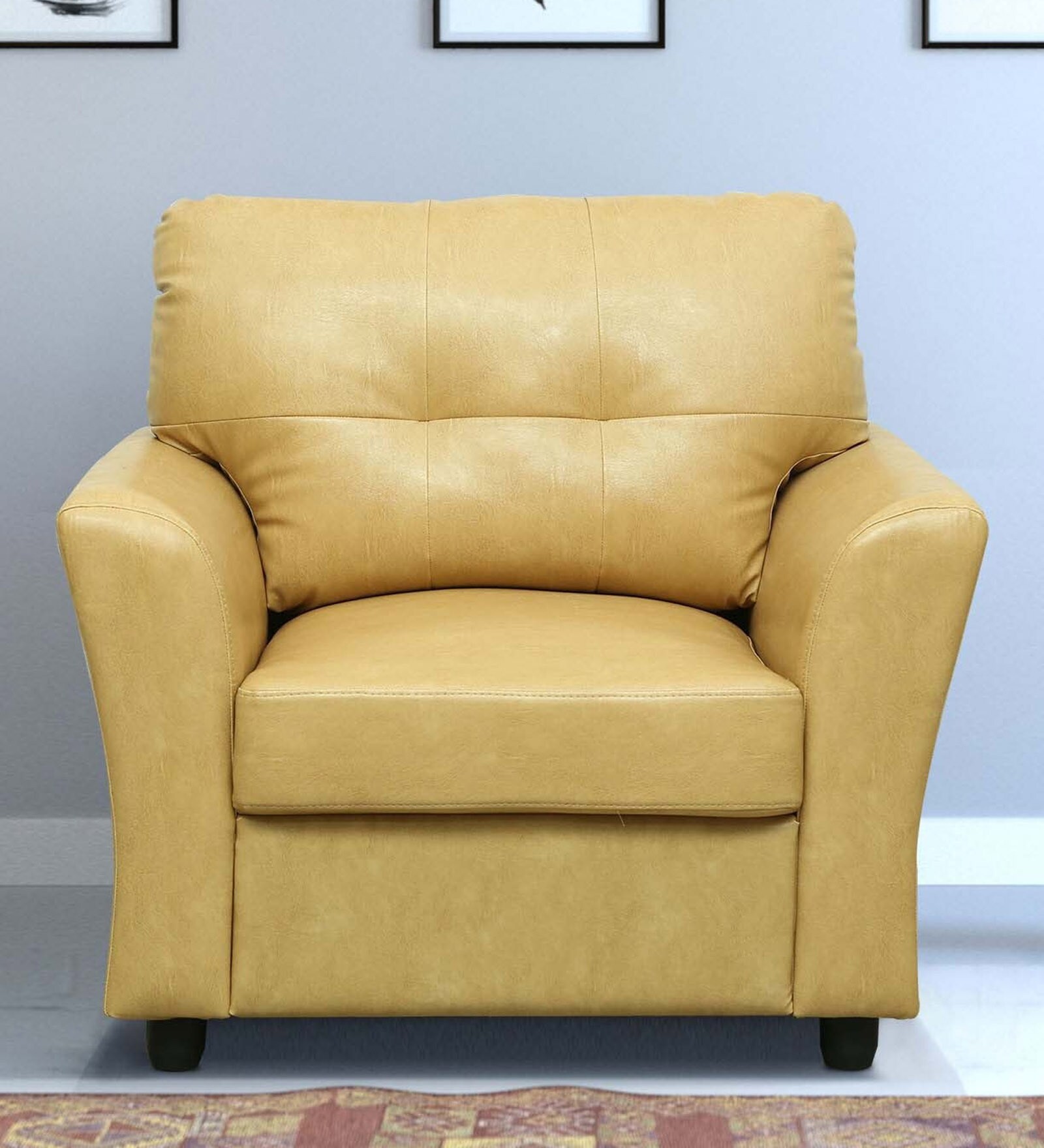 Buy Aster One Seater Sofa in Beige Colour by Sofab Online 1 Seater