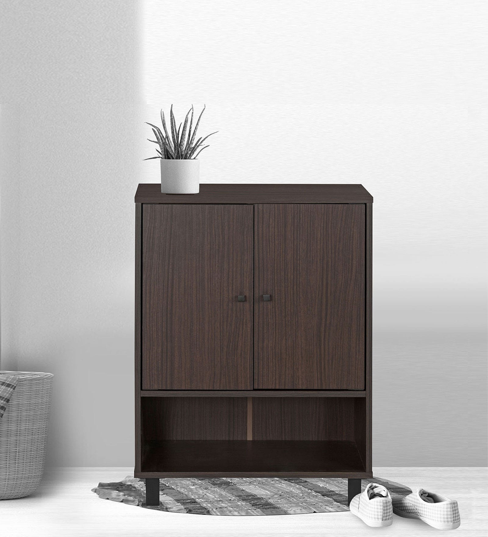Astero Shoe Cabinet in Modi Wenge Finish Astero Shoe Cabinet in Modi Wenge Finish