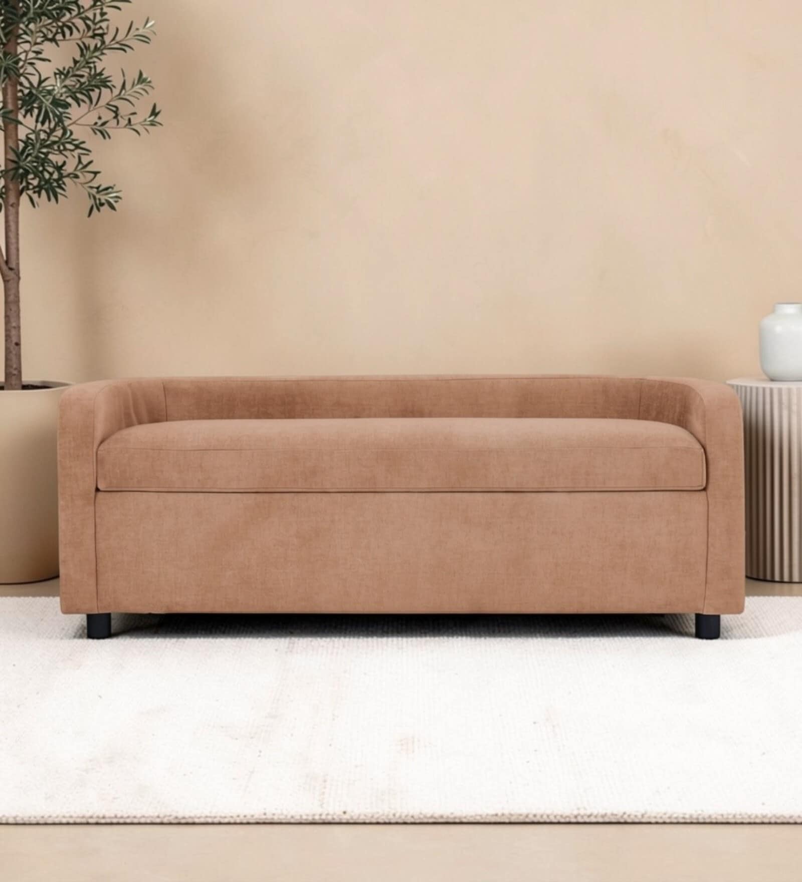 Astoria Storage Bench In Misty Rose Color Astoria Storage Bench In Misty Rose Color