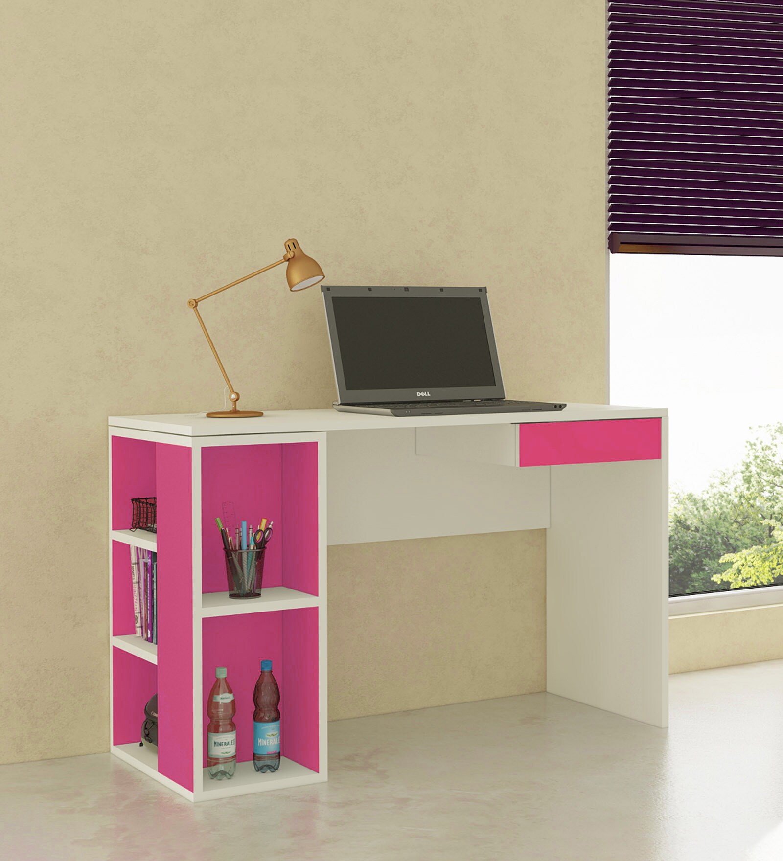 Astra Kids Study Table in Pink Colour