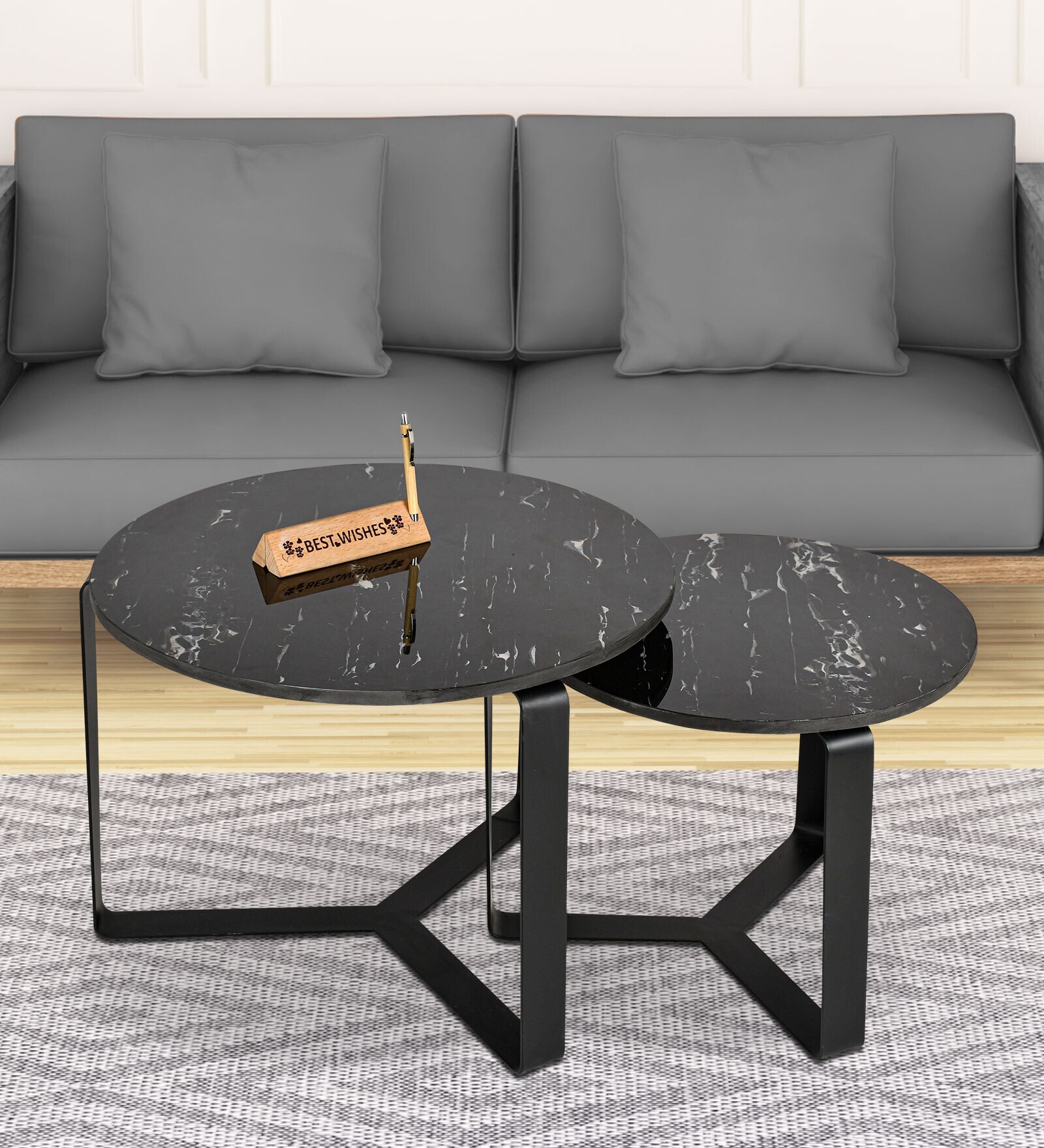 Black Metal Nesting Coffee Tables: Fusion of Dark Aesthetics and Functional Design