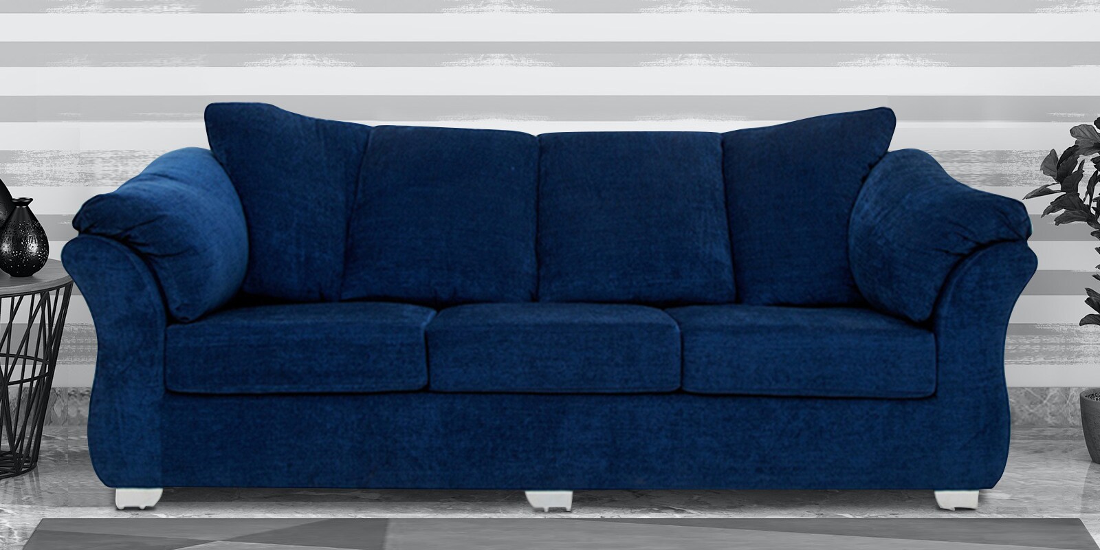 Ashley 3 Sofa in ink Blue Colour