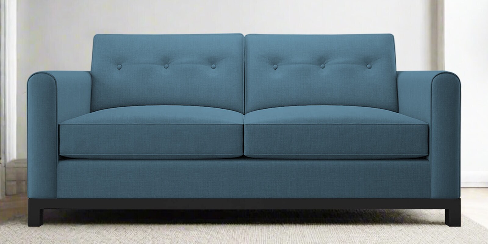 Asuka Fabric 3 Seater Sofa In Light Blue Colour Asuka Fabric 3 Seater Sofa In Light Blue Colour