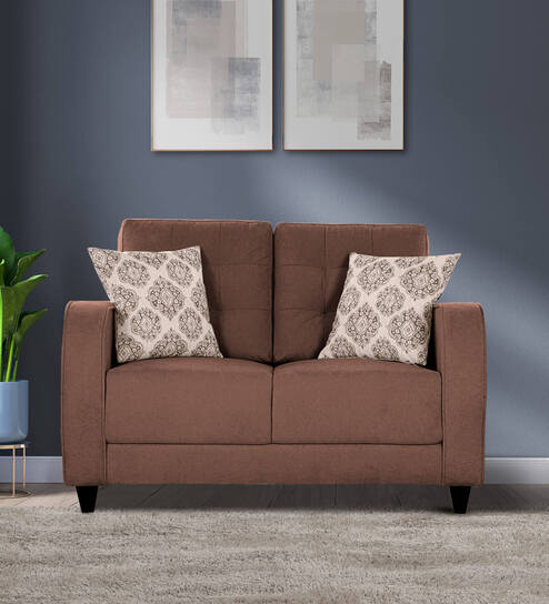 Ashford Fabric 2 Seater Sofa in Brown Colour