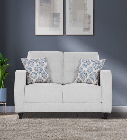 Ashford Fabric 2 Seater Sofa in Light Grey Colour